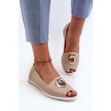 Boto Women's pumps with eco leather ornament in gold Biolita | Shoptok.si