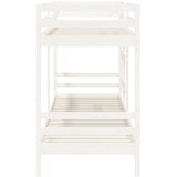  Krevet na kat bijeli 75 x 190 cm od masivne borovine | shoptok.hr