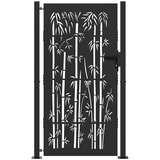  Vrtna vrata Crna 110 x 180 cm Čelik s prahom premazan | shoptok.hr