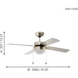 Eglo 35041 - Plafonski ventilator GELSINA 1xE14/60W/230V | Eponuda.com