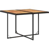  5-dijelni vrtni blagovaonski set s jastucima od poliratana crni | shoptok.hr