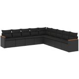  The Living Store Vrtna sedežna garnitura 9-delna z blazinami črn poli ratan - Vrtna Sedežna Garniture, (21451885) | Shoptok.si