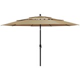 vidaXL Senčnik aluminij taupe 3,5 m Cene