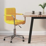 Maison Chic Vrtljiv pisarniški stol - računalniški stol gorčično rumeno blago, (21784378) | Shoptok.si