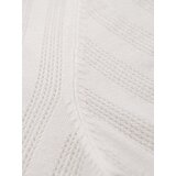 Ombre Men's openwork polo shirt with zipper at neckline - white | Shoptok.si