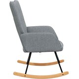 Stolica za ljuljanje od tkanine svjetlosiva | shoptok.hr