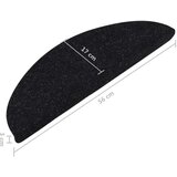  Samoljepljivi otirači za stepenice 15 kom 56x17x3 cm crni | shoptok.hr