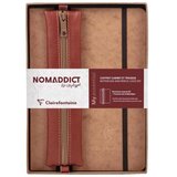  Set notes s gumicom A5 D 96L + pernica, smeđa | shoptok.hr