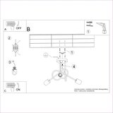  Sollux SL.1477 - Plafonski luster EMBER 3xE27/15W/230V crna/bež/bukva | Eponuda.com