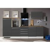 Respekta Premium Kuhinjski komplet BERP290HWGC (Širina: 290 cm, S električnim uređajima, Sivo, visoki sjaj) | shoptok.hr