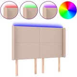 Posteljno vzglavje kapučino 147x16x118/128 cm umetno usnje, (20936153) | Shoptok.si