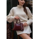 Madamra Claret Red Women's Double Compartment Crossbody Bag | shoptok.hr