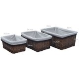  3-dijelni set uklapajućih košara od vrbe smeđi | shoptok.hr