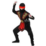 Widmann Kostum Rdeči Ninja s pripomočki - velikost 140 | Shoptok.si
