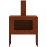  Kamin Smeđa 60 x 40 x 96 cm Čelik otporan na vremenske uvjete | shoptok.hr