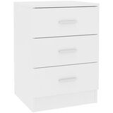 Maison Chic Nočna omarica - Nočna miza bela 38x35x56 cm iverna plošča, (21687254) Cene