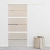 Furnova Drsna vrata ESG steklo in aluminij 90x205 cm srebrna, (21945165) u