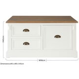 Premier Housewares Bela klubska mizica v dekorju jelke 90x90 cm Hardwick – | Shoptok.si