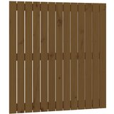 Maison Chic stensko posteljno vzglavje - vzglavna omarica - nočna omarica medeno rjavo 82,5x3x90 cm borovina, (21706676) | Shoptok.si