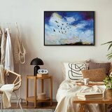  Slika - Autumn Is Coming (1 Part) Wide 90x60 U crnom drvenom okviru | shoptok.hr