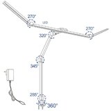  LED prigušiva fleksibilna stona lampa LED/36W/230V 3000-6500K CRI 92 crna | Eponuda.com