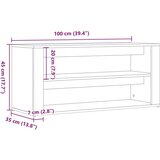 vidaXL Klupa za cipele boja staro drvo 100x35x45 cm konstruirano drvo | shoptok.hr