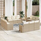  12-dijelni set vrtnih sofa od poliratana s jastucima bež | shoptok.hr