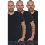 Dewberry TRIPLE SET T8569 BIKE COLLAR MEN'S T-SHIRT-NAVY-NAVY-NAVY | shoptok.hr