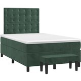 vidaXL Krevet box spring s madracem tamnozeleni 120x190 cm baršunasti Cijene