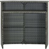 Poli vrtni barski stol sivi 120 x 55 x 110 cm od poliratana | shoptok.hr
