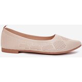 Boto Fabric Women's Ballet Flats Beige Zelira | shoptok.hr