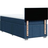 vidaXL Krevet s oprugama i madracem plavi 90 x 200 cm od tkanine | shoptok.hr