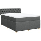 Maison Chic Box spring postelja - Vzmetna postelja z vzmetnico temno siva 140x200 cm blago SL17945, (21894572) | Shoptok.si