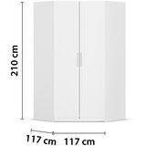 home24 OMARA S KLASIČNIMI VRATI, bela | Shoptok.si