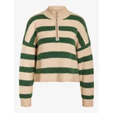 Noisy May Beige-Green Women's Striped Sweater New Alice - Women