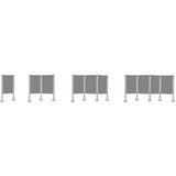 magnetoplan komplet sten za predstavitve, klobučevina, siva, 1 tabla za pripenjanje, 2 stebriča | Shoptok.si
