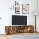vidaXL TV ormarić s LED svjetlima boja dimljenog hrasta 193,5x41x50 cm | shoptok.hr