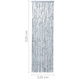 vidaXL Zavesa proti mrčesu bela in siva 120x220 cm šenilja | Shoptok.si