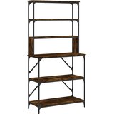  Pekarski stalak sa 6 razina dimljenog hrasta 90x40x180cm drveni | shoptok.hr