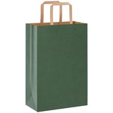  Papirnate vrećice 250 kom s ručkama zelene 21x11x31 cm | shoptok.hr