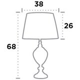 XXXL Searchlight EU3721AM - Stona lampa GREYSON 1xE27/60W/230V | Eponuda.com