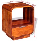  Noćni ormarić s ladicom od masivnog drva šišama 40 x 30 x 50 cm | shoptok.hr