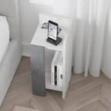 Livetastic Majhna Nočna Omarica Elos, Bela, Siva | Shoptok.si