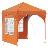 vidaXL Rastezljivi šator za svadbe - šator za zabave 192 x 192 x 245 cm Narančasta - Narančasta s dvije bočne zidove | shoptok.hr