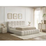Bobochic Paris Bež oblazinjena zakonska postelja s prostorom za shranjevanje z letvenim dnom 180x200 cm Mont Blanc – | Shoptok.si
