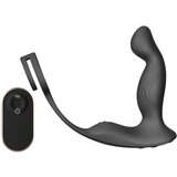 Sex HD Virgil - crni vibrirajući prsten za penis i testise s prostatom | shoptok.hr