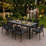 Multi Garden veliki vrtni stol od Polywooda za 8 osoba 180×90 cm za terasu i vrt – siva ploča | shoptok.hr