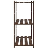  Stalak za pohranu s 3 razine smeđi 80x38x90 cm masivna borovina | shoptok.hr