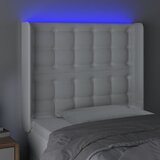  LED uzglavlje bijelo 83x16x118/128 cm od umjetne kože | Eponuda.ba