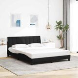 vidaXL Posteljni okvir brez vzmetnice črn 160x200 cm blago | Shoptok.si
